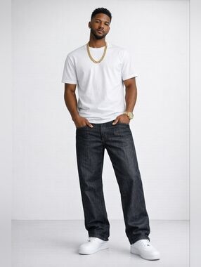 Rocawear Y2K Original Fit Jeans Men’s 38x32 Dark Wash Straight Leg Hip Hop Denim